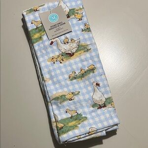 Blue Checkered Duck Print Bottoms